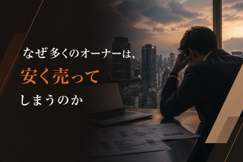 なぜ多くのオーナーは安く売ってしまうのか
